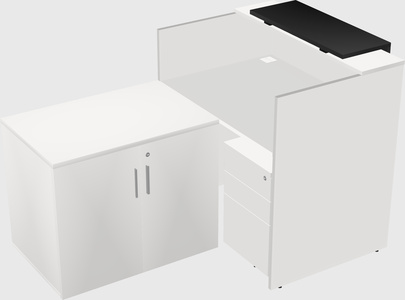 L-shaped modular reception