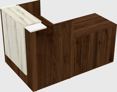 L-shaped modular reception