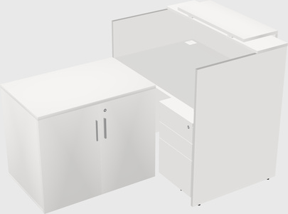 L-shaped modular reception