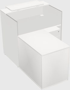 L-shaped modular reception