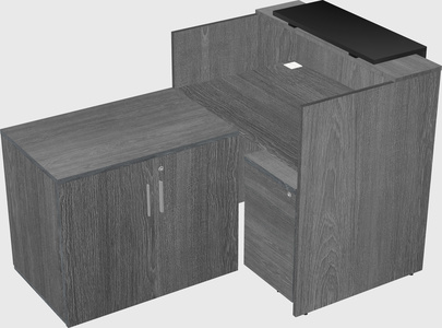 L-shaped modular reception