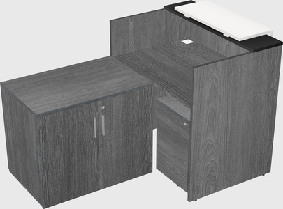 L-shaped modular reception
