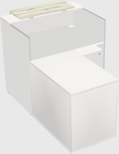 L-shaped modular reception