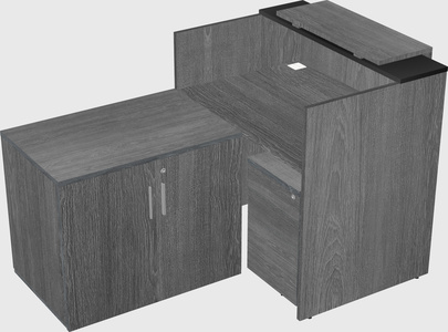 L-shaped modular reception