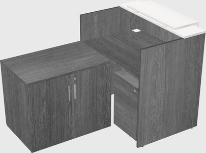 L-shaped modular reception