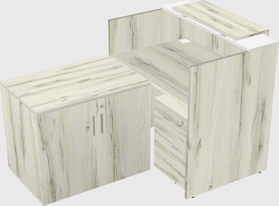 L-shaped modular reception