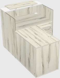 L-shaped modular reception