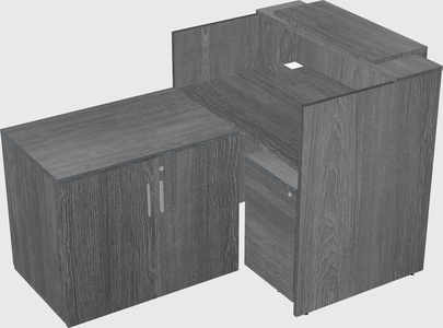 L-shaped modular reception