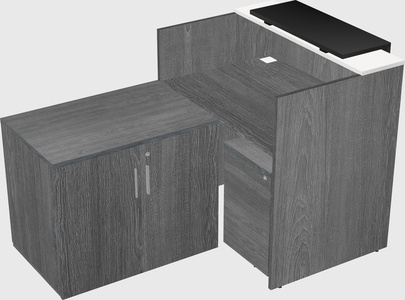 L-shaped modular reception