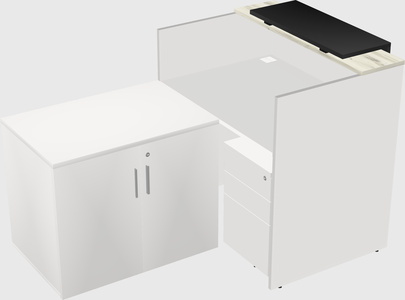 L-shaped modular reception