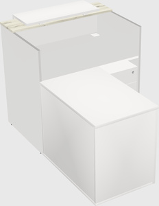 L-shaped modular reception