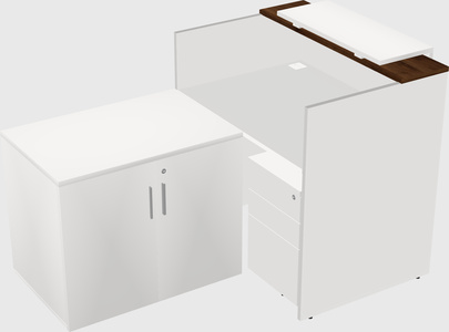 L-shaped modular reception
