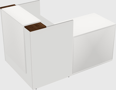 L-shaped modular reception