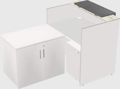 L-shaped modular reception