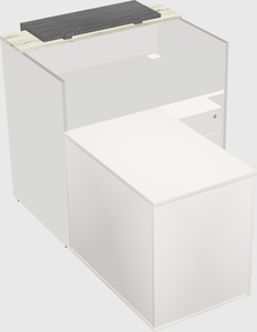 L-shaped modular reception