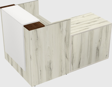 L-shaped modular reception