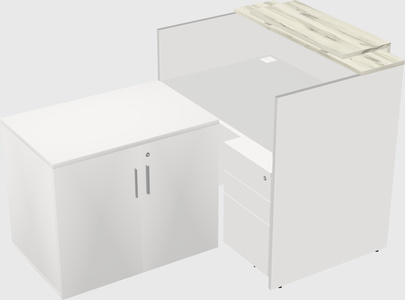 L-shaped modular reception