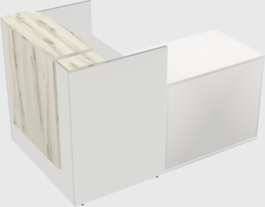 L-shaped modular reception
