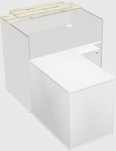 L-shaped modular reception