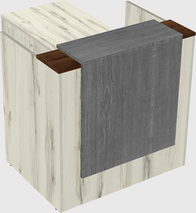 L-shaped modular reception