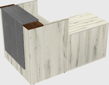 L-shaped modular reception