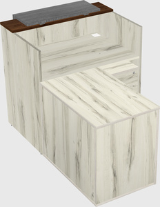 L-shaped modular reception
