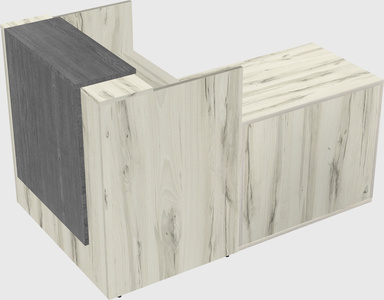 L-shaped modular reception
