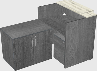 L-shaped modular reception