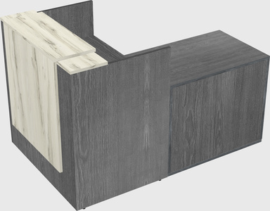 L-shaped modular reception