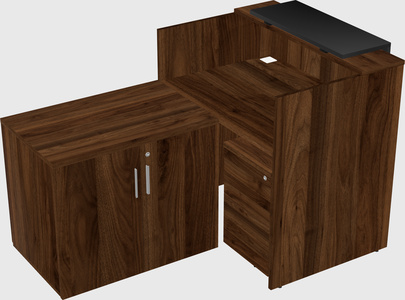 L-shaped modular reception