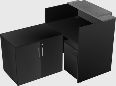 L-shaped modular reception