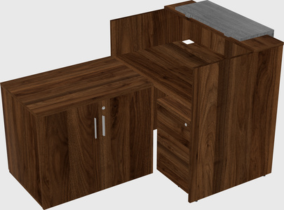 L-shaped modular reception