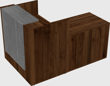 L-shaped modular reception