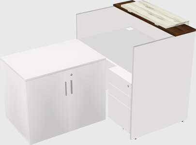 L-shaped modular reception