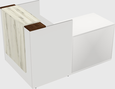 L-shaped modular reception