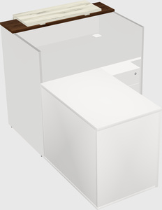 L-shaped modular reception