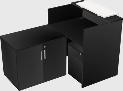 L-shaped modular reception