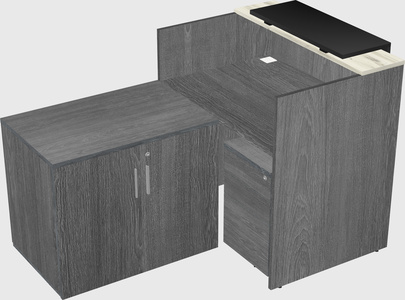 L-shaped modular reception