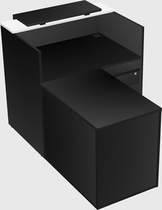 L-shaped modular reception