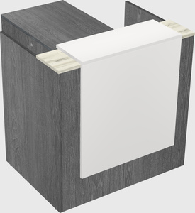 L-shaped modular reception