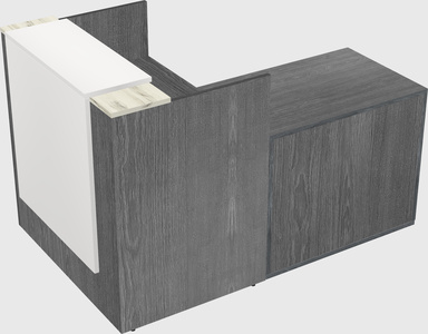 L-shaped modular reception
