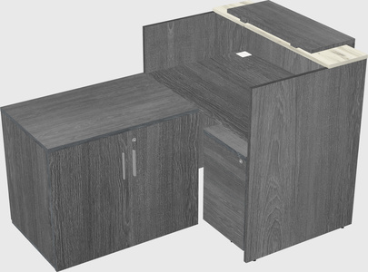 L-shaped modular reception
