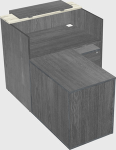 L-shaped modular reception