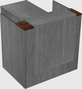 L-shaped modular reception