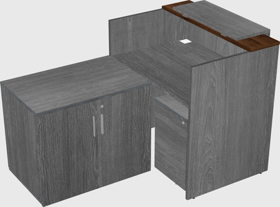L-shaped modular reception