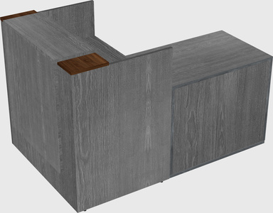 L-shaped modular reception