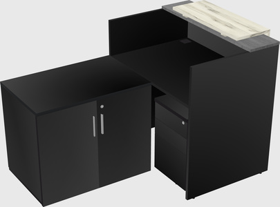 L-shaped modular reception