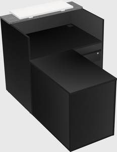 L-shaped modular reception