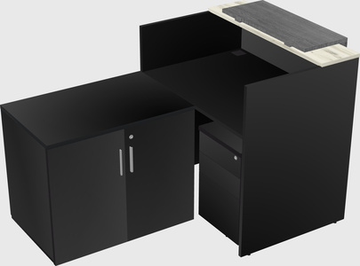 L-shaped modular reception