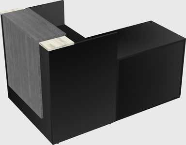 L-shaped modular reception
